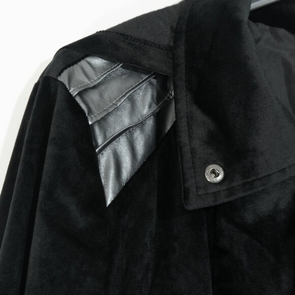 Delie Tail Coat Black Velvet Goth Steampunk Cosplay Tailcoat Trench Coat - Picture 6 of 10